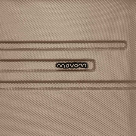 Valise extensible 68cm MOVOM "Galaxy 2.0" champagne | Bagage taille moyenne séjour 1 semaine pas cher solide garantie 3 ans