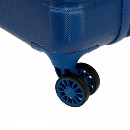 Valise extensible 78cm MOVOM "Galaxy 2.0" bleu marine | Bagage grande taille séjour 2 semaines pas cher qualité garantie 3 ans