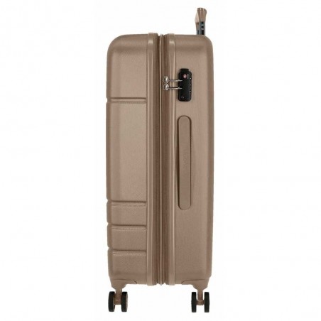 Valise extensible 78cm MOVOM "Galaxy 2.0"  champagne | Bagage grande taille séjour 2 semaines qualité garantie 3 ans