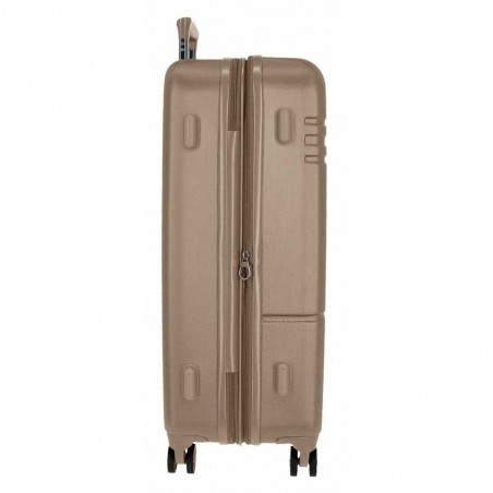 Valise extensible 78cm MOVOM "Galaxy 2.0"  champagne | Bagage grande taille séjour 2 semaines qualité garantie 3 ans