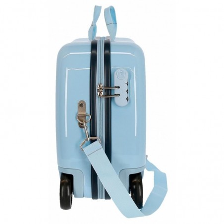 Valise trotteur LA REINE DES NEIGES "Trust Your Journey" bleu ciel | bagage enfant fille original ludique DISNEY