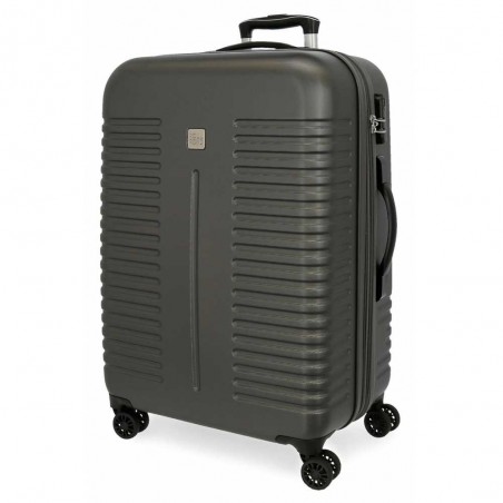 Valise extensible 70cm ROLL ROAD "India" gris anthracite | Bagage taille moyenne séjour 1 semaine homme femme rigide avion