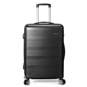 Valise cabine 55cm BENZI "Spinner" noir | Bagage avion petite taille coque rigide légère