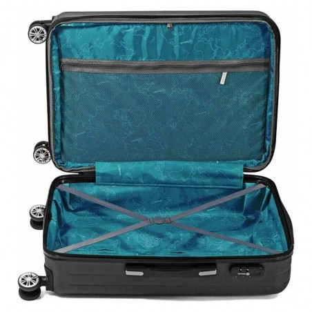 Valise cabine extensible BENZI "Sword" noir | Bagage avion petite taille coque rigide légère