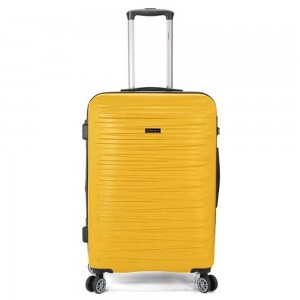 Valise grande extensible taille 70cm BENZI "Sword" jaune | Grand bagage rigide avion pas cher
