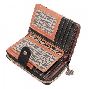 Portefeuille compact femme ANEKKE "Wild" | Compagnon porte-monnaie porte-cartes original pas cher