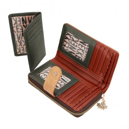 Portefeuille compact femme ANEKKE "Urban" | Compagnon porte-monnaie porte-cartes original pas cher
