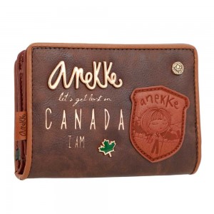 Portefeuille compact femme ANEKKE "Urban" | Compagnon porte-monnaie portefeuille taille moyenne original pas cher