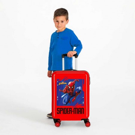 Valise cabine SPIDERMAN "Streets" rouge | Bagage enfant 55cm avion original superhéros Marvel dessin animé qualité supérieure