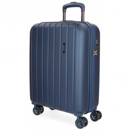 Valise cabine 55cm MOVOM "Wood" bleu marine | Bagage à main avion pas cher