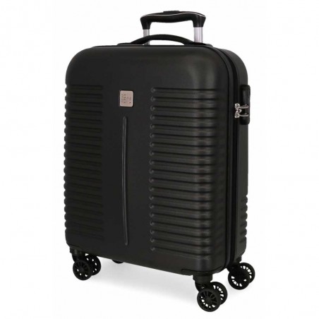 Valise cabine ROLL ROAD "India" noir | Bagage 4 roues format avion femme pas cher