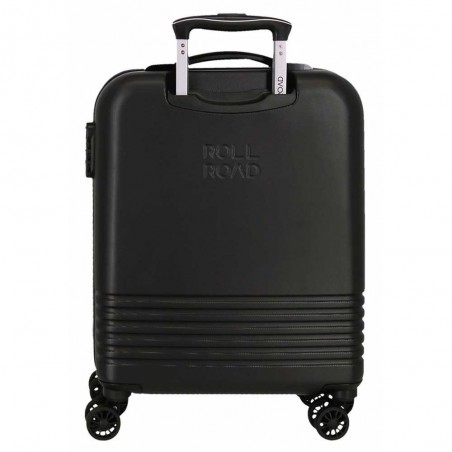 Valise cabine ROLL ROAD "India" noir | Bagage 4 roues format avion femme pas cher