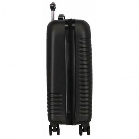 Valise cabine ROLL ROAD "India" noir | Bagage 4 roues format avion femme pas cher