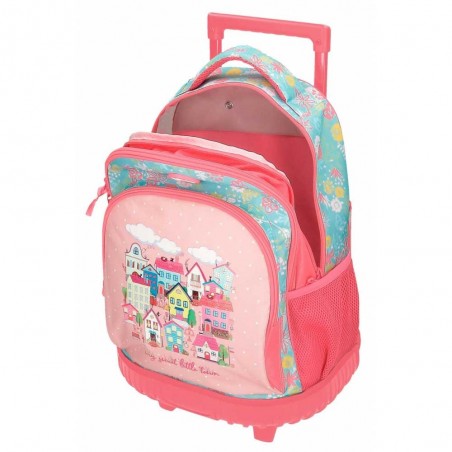 Sac à dos à roulettes ROLL ROAD "My Little Town" | Cartable scolaire fille solide renforcé pas cher design Sac à dos à roulettes ROLL ROAD "My Little Town" | Cartable scolaire fille solide renforcé pas cher design