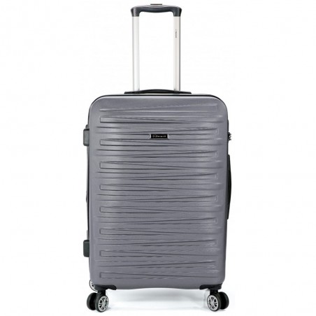 Valise cabine extensible BENZI "Sword" gris | Bagage avion petite taille coque rigide légère