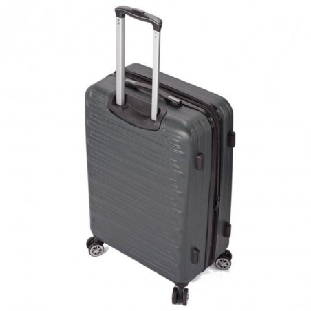 Valise cabine extensible BENZI "Sword" gris | Bagage avion petite taille coque rigide légère