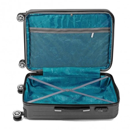 Valise cabine extensible BENZI "Sword" gris | Bagage avion petite taille coque rigide légère