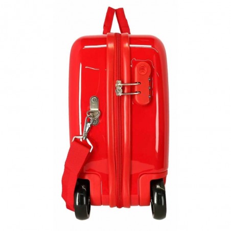 Valise trotteur enfant DISNEY Mickey "Enjoy the day" rouge | Bagage garçon Disney ludique original