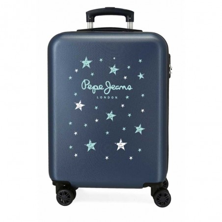 Valise cabine fille/femme PEPE JEANS "Denim Star" bleu marine | Bagage marque pas cher motif étoiles Valise cabine fille/femme PEPE JEANS "Denim Star" bleu marine | Bagage marque pas cher motif étoiles