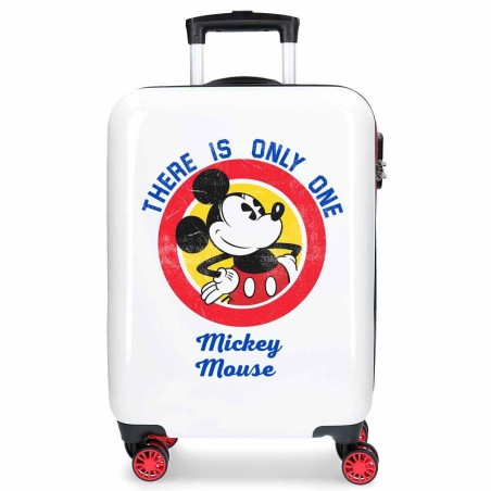 Valise cabine DISNEY Mickey "There is only one" blanc | Bagage enfant ado original retro qualité
