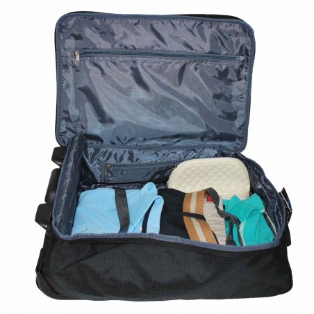 Valise à roulettes pliable 51cm Benzi - Noir