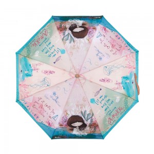 Parapluie pliant automatique ANEKKE "Mediterranean" | Parapluie de poche femme original pas cher