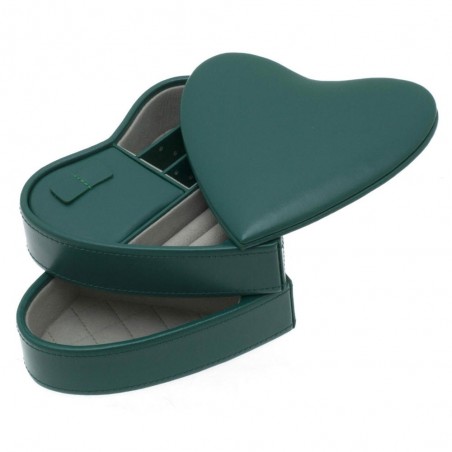 Coffret à bijoux en cuir femme DAVIDTS "Chrome" vert | Écrin à bijoux en forme de coeur qualité luxe pas cher Coffret à bijoux en cuir femme DAVIDTS "Chrome" vert | Écrin à bijoux en forme de coeur qualité luxe pas cher
