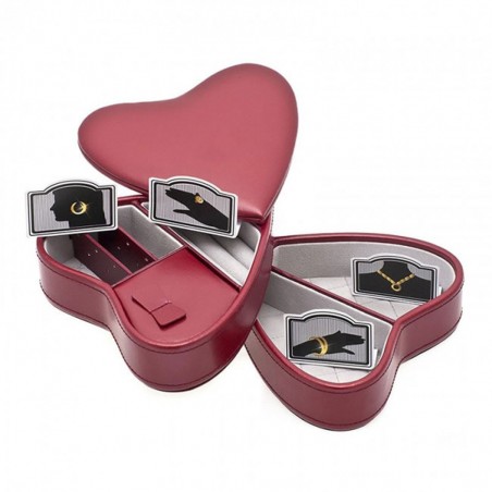 Coffret à bijoux en cuir femme DAVIDTS "Chrome" bleu | Écrin à bijoux en forme de coeur qualité luxe pas cher Coffret à bijoux en cuir femme DAVIDTS "Chrome" bleu | Écrin à bijoux en forme de coeur qualité luxe pas cher