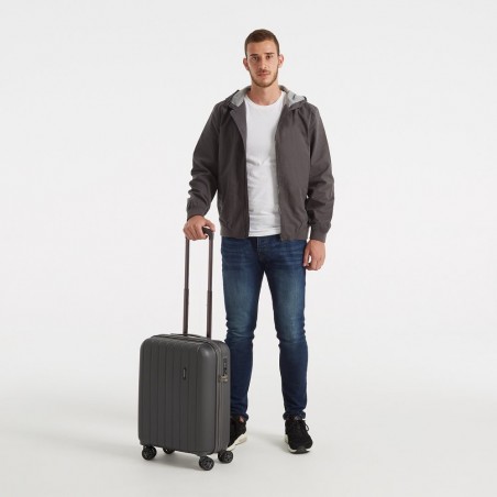 Valise cabine 55cm MOVOM "Wood" gris anthracite | Bagage à main avion pas cher