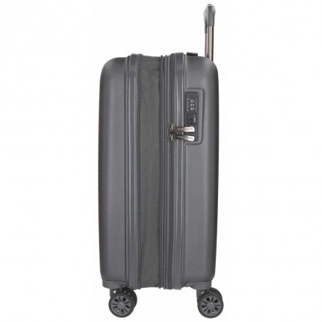 Valise cabine 55cm MOVOM "Wood" gris anthracite | Bagage à main avion pas cher