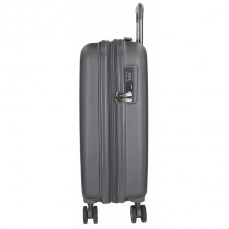 Valise cabine 55cm MOVOM "Wood" gris anthracite | Bagage à main avion pas cher