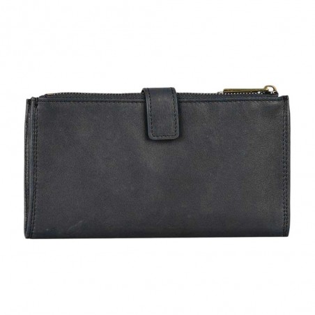 Portefeuille femme medium en cuir KATANA noir | Porte-monnaie porte-cartes femme taille moyenne pratique pas cher Portefeuille femme medium en cuir KATANA noir | Porte-monnaie porte-cartes femme taille moyenne pratique pas cher