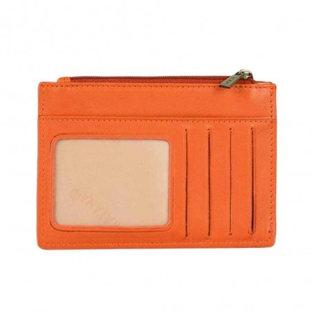Porte-cartes compact en cuir KATANA orange | Porte-monnaie petit format femme pas cher Porte-cartes compact en cuir KATANA orange | Porte-monnaie petit format femme pas cher