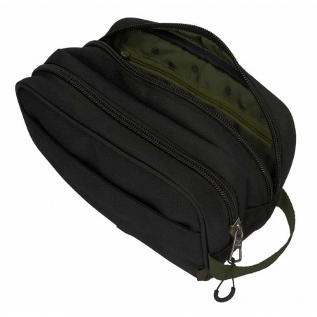 Trousse de toilette PEPE JEANS "Luca" noir/vert | Nécessaire de voyage homme sport pas cher marque