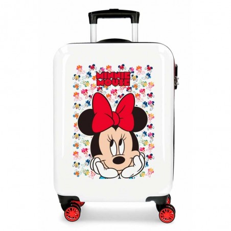 Valise cabine 55cm DISNEY Minnie "Diva" blanc rouge | Bagage enfant fille qualité avion