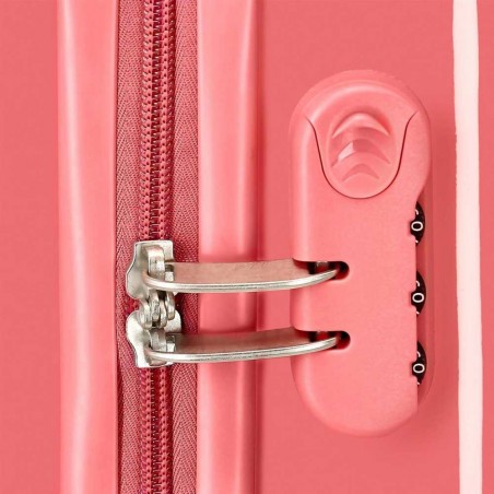 Valise cabine 55cm DISNEY Minnie "Lovin'Life" rose corail | Bagage enfant fille qualité avion