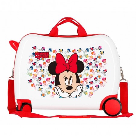 Valise trotteur DISNEY Minnie "Diva" blanc/rouge | Bagage enfant ludique original dessin animé fille