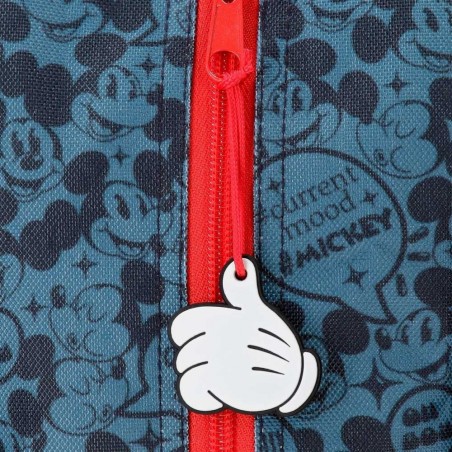 Sac à dos maternelle garçon Disney MICKEY "Get Moving" 32cm bleu rouge | Petit cartable école dessin animé