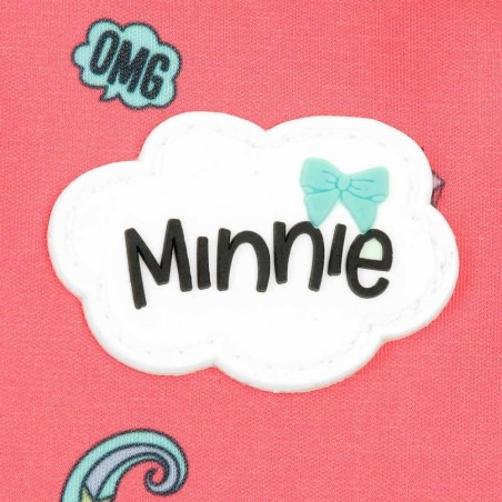 Sac à dos maternelle DISNEY Minnie "Lovin'Life" 33cm rose corail | Cartable scolaire fille petit format disney