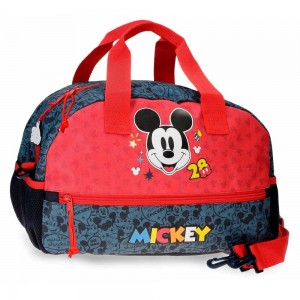 Sac de voyage garçon Disney MICKEY "Get Moving" bleu/rouge | Bagage enfant pas cher