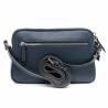 Sac bandoulière en cuir 2 cpts KATANA bleu marine | sac à main femme porté travers pas cher Sac bandoulière en cuir 2 cpts KATANA bleu marine | sac à main femme porté travers pas cher