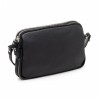 Sac bandoulière en cuir 2 cpts KATANA noir | sac à main femme porté travers pas cher Sac bandoulière en cuir 2 cpts KATANA noir | sac à main femme porté travers pas cher