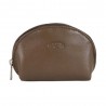 Porte-monnaie en cuir demi-lune KATANA chocolat | Bourse femme porte-clés pas cher marron foncé Porte-monnaie en cuir demi-lune KATANA chocolat | Bourse femme porte-clés pas cher marron foncé
