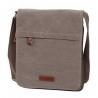 Sacoche homme en toile et cuir KATANA marron | Pochette porté travers style baroudeur nature coton canvas casual pas cher Sacoche homme en toile et cuir KATANA marron | Pochette porté travers style baroudeur nature coton canvas casual pas cher