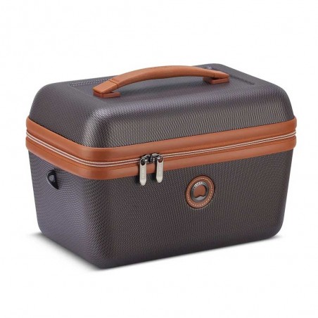 Vanity case DELSEY Chatelet Air 2.0 marron | Trousse de beauté femme luxe marque française