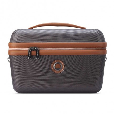 Vanity case DELSEY Chatelet Air 2.0 marron | Trousse de beauté femme luxe marque française