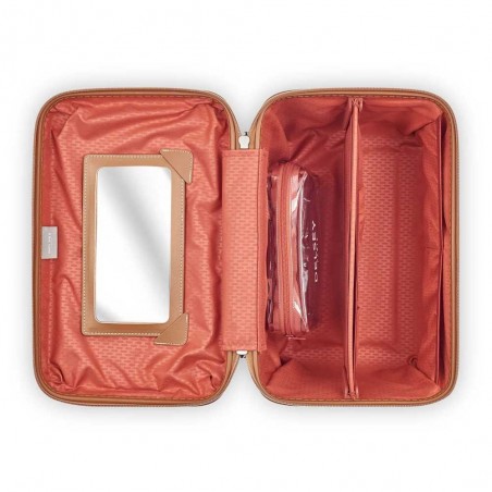 Vanity case DELSEY Chatelet Air 2.0 marron | Trousse de beauté femme luxe marque française