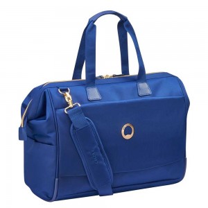 Sac reporter 14" DELSEY "Montrouge" bleu | Sacoche PC ordinateur portable femme élégante qualité luxe marque française