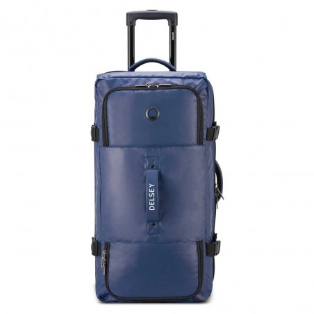 Sac de voyage à roulettes 73cm DELSEY "Raspail" bleu | Grand bagage trolley imperméable marque française de qualité