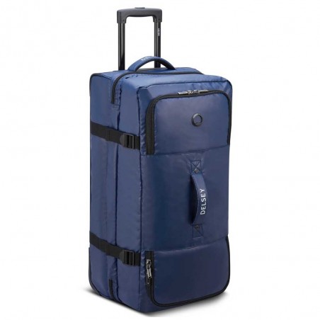 Sac de voyage à roulettes 73cm DELSEY "Raspail" bleu | Grand bagage trolley imperméable marque française de qualité